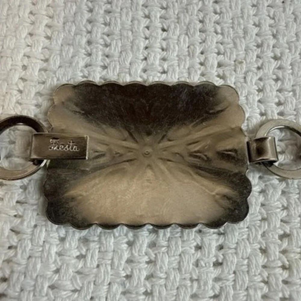 Fiesta Silver Concho Belt Buckle Western Americana Concho Belt Accessory 33 inch
